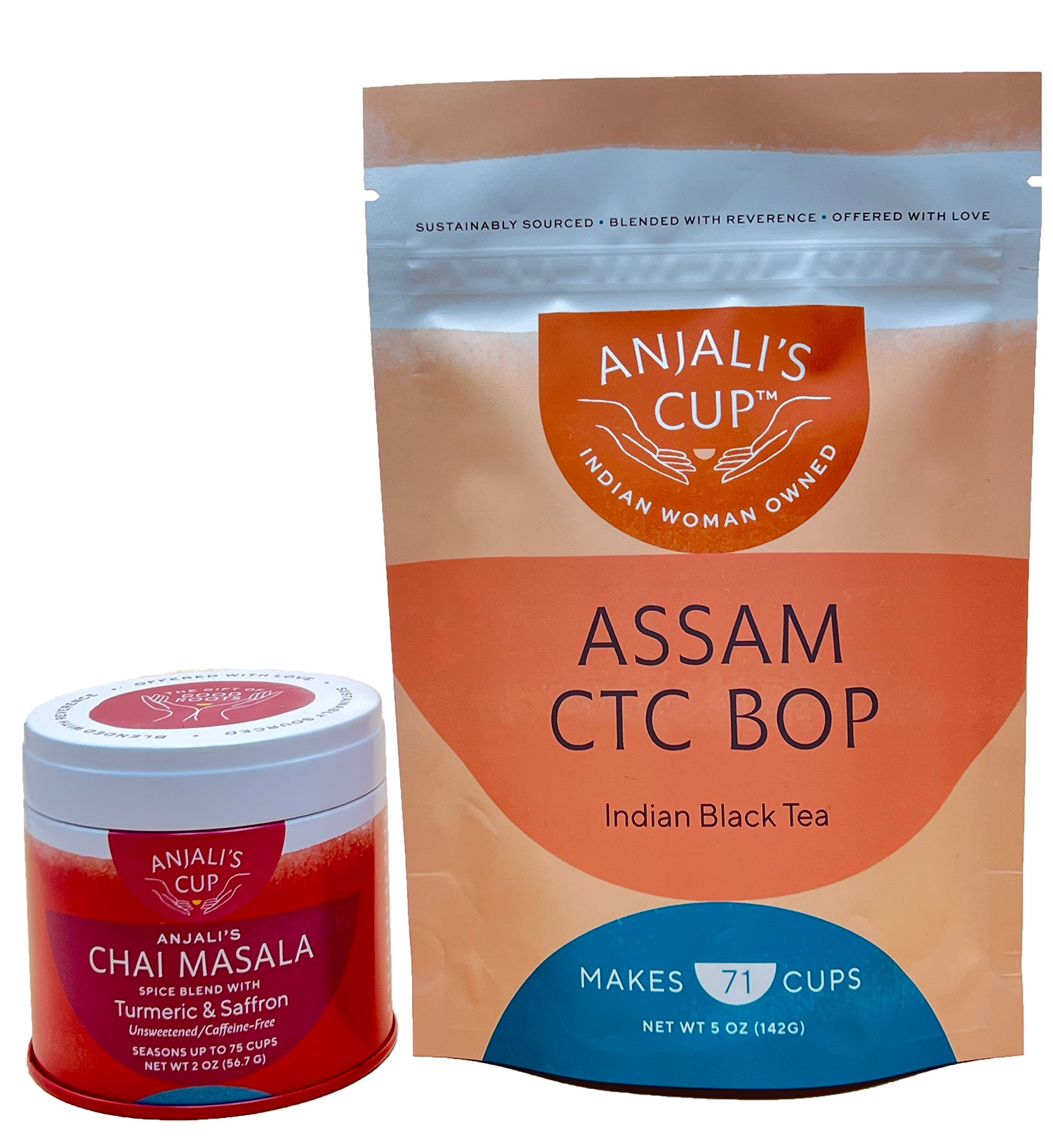 Assam Indian Black Tea & Chai Masala with turmeric & saffron - Combo